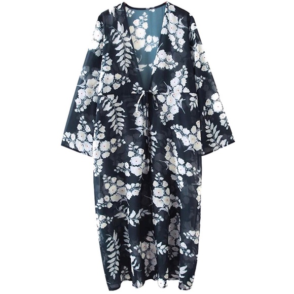 CLEARANCE ⭐️ New Floral Duster/Kimono with Tie - Picture 8 of 8